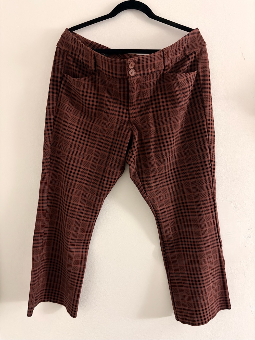 torrid Rust Brown Plaid Boot Cut Pants
